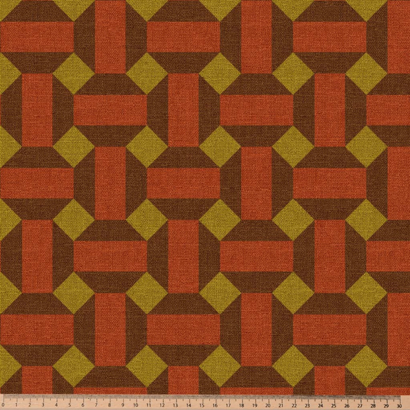 Semi panamá estampado THERESE Ocre / Cacao